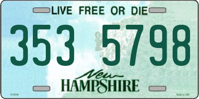NH license plate 3535798