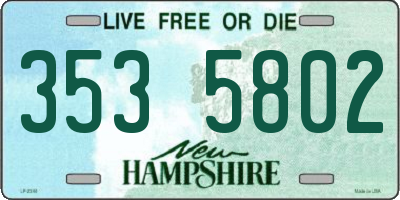 NH license plate 3535802