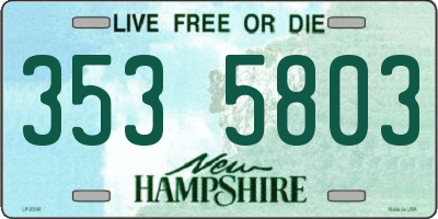 NH license plate 3535803