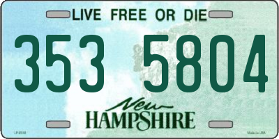 NH license plate 3535804