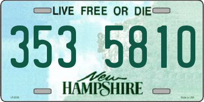 NH license plate 3535810