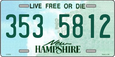 NH license plate 3535812