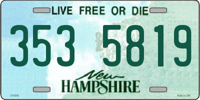 NH license plate 3535819