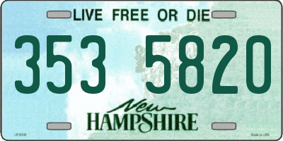 NH license plate 3535820
