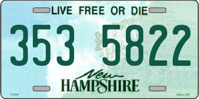NH license plate 3535822