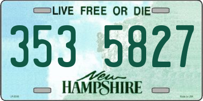NH license plate 3535827