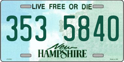 NH license plate 3535840