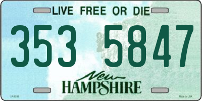 NH license plate 3535847