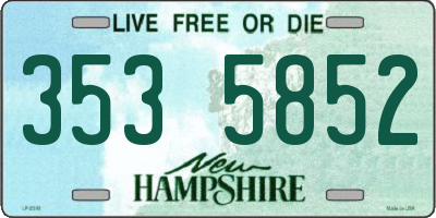 NH license plate 3535852