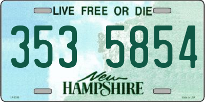 NH license plate 3535854
