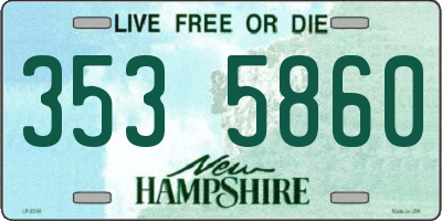 NH license plate 3535860