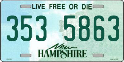 NH license plate 3535863