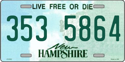 NH license plate 3535864