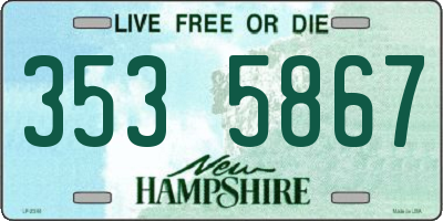 NH license plate 3535867