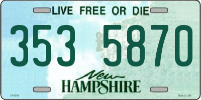 NH license plate 3535870