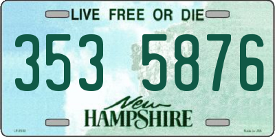 NH license plate 3535876