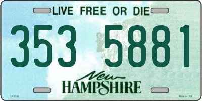 NH license plate 3535881