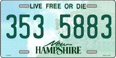 NH license plate 3535883