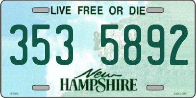 NH license plate 3535892