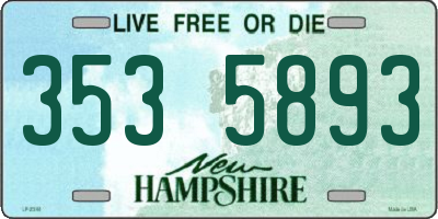 NH license plate 3535893