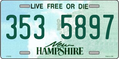 NH license plate 3535897