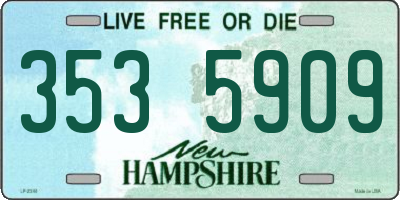 NH license plate 3535909
