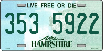 NH license plate 3535922