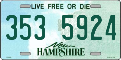 NH license plate 3535924