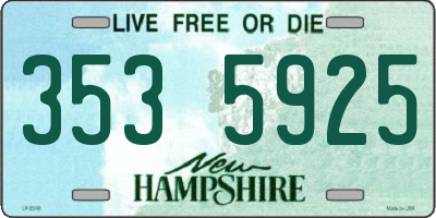 NH license plate 3535925