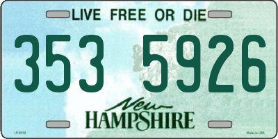 NH license plate 3535926