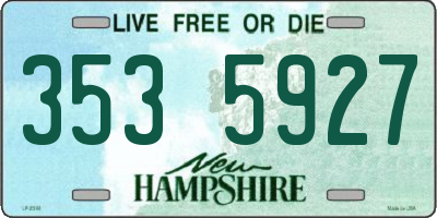 NH license plate 3535927