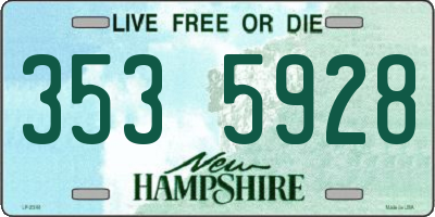 NH license plate 3535928