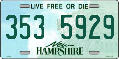 NH license plate 3535929