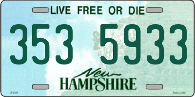 NH license plate 3535933