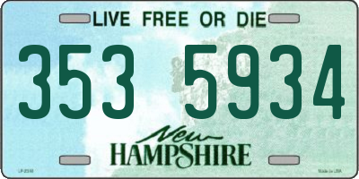 NH license plate 3535934