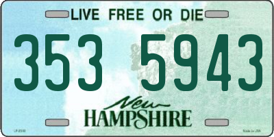 NH license plate 3535943