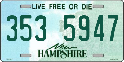 NH license plate 3535947