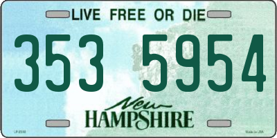 NH license plate 3535954