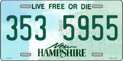 NH license plate 3535955