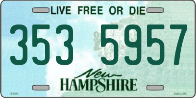 NH license plate 3535957