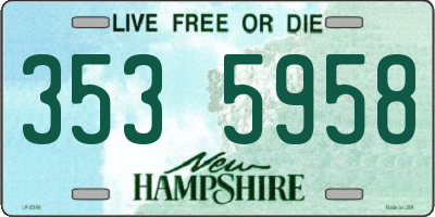NH license plate 3535958