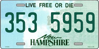 NH license plate 3535959