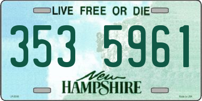 NH license plate 3535961