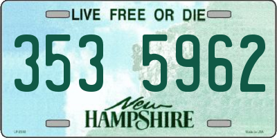 NH license plate 3535962