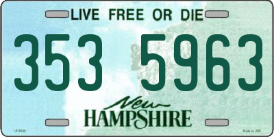 NH license plate 3535963