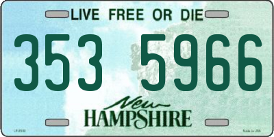 NH license plate 3535966