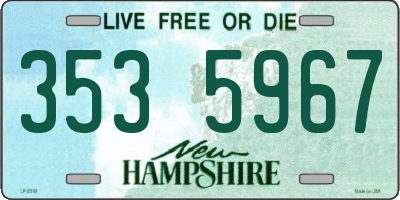 NH license plate 3535967