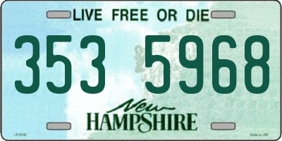 NH license plate 3535968