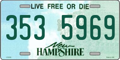 NH license plate 3535969