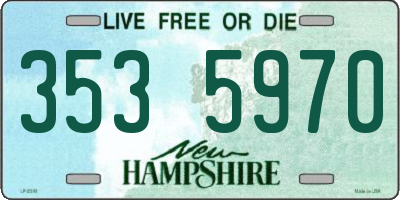 NH license plate 3535970